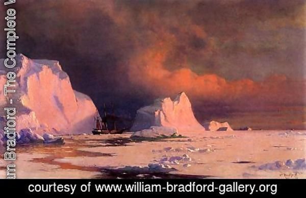 William Bradford - The 'Panther' in Melville Bay