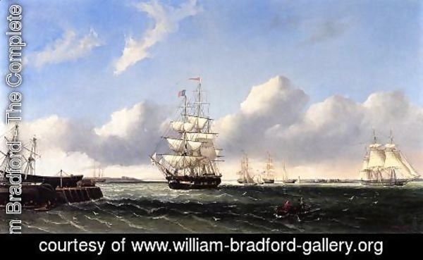 William Bradford - The Port of New Bedford from Crow Island