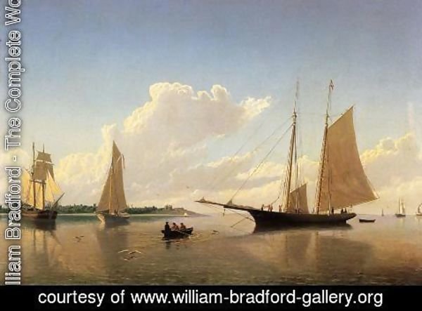 William Bradford - Stowing Sails off Fairhaven