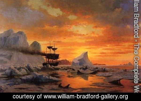 William Bradford - Ice Dwellers, Watching the Invaders