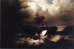 William Bradford - Wreck of an Immigrant Ship off the Cost of New England