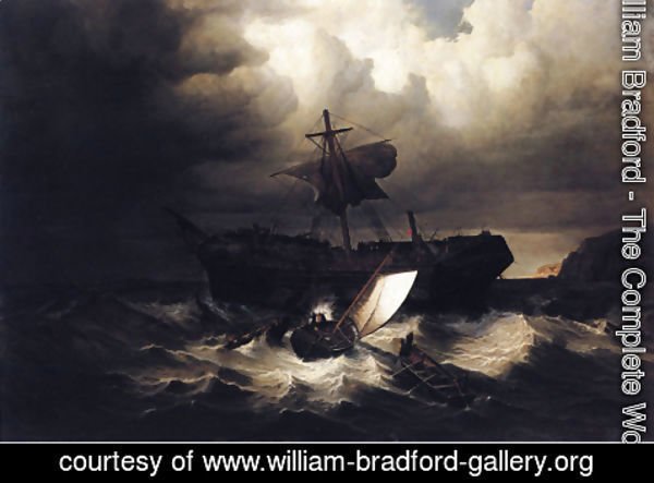 William Bradford - The Wreck of an Emigrant Ship on the Coast of New England