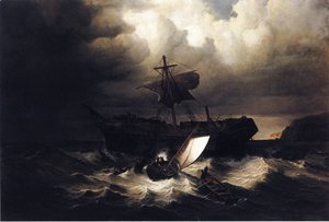 William Bradford - The Wreck of an Emigrant Ship on the Coast of New England