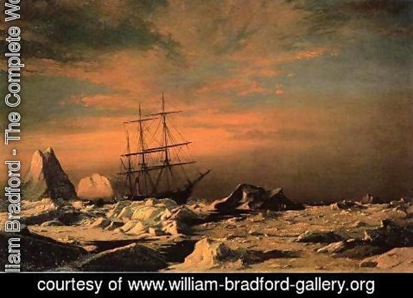 William Bradford - Ice Dwellers Watching The Invaders