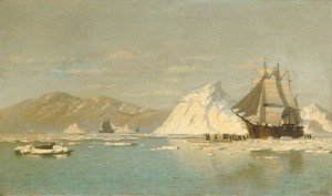 William Bradford - Off Greenland   Whaler Seeking Open Water