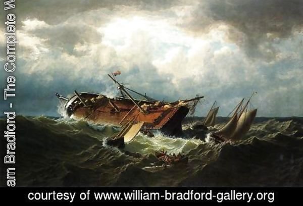 William Bradford - Shipwreck Off Nantucket (Wreck Off Nantucket After A Storm)
