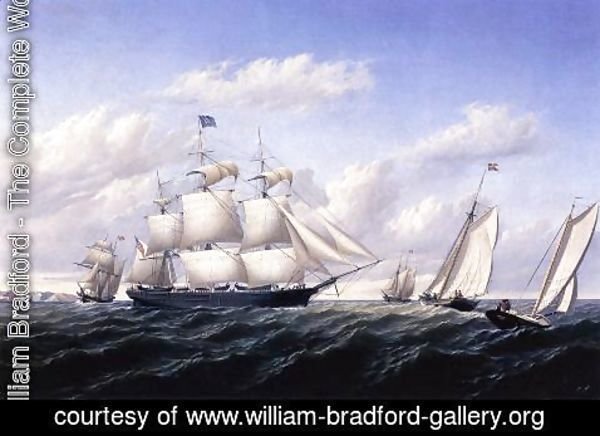 William Bradford - Whaleship 'Speedwell of Fairhaven, Outward Bound off Gay Head
