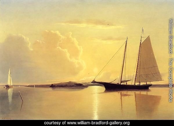 Schooner in Fairhaven Harbor, Sunrise