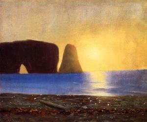 William Bradford - The Sun Sets, Perce Rock, Gaspe, Quebec