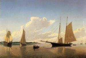 William Bradford - Stowing Sails off Fairhaven