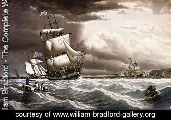 William Bradford - Breezy Day off a Headland