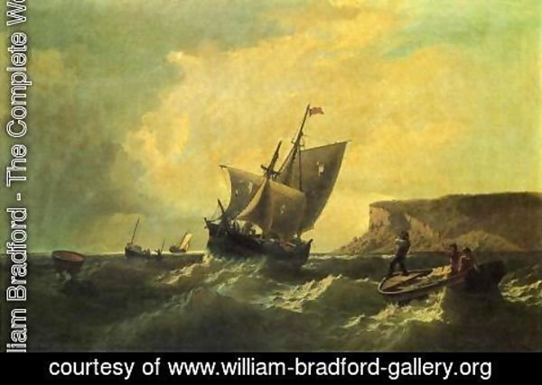 William Bradford - Fishermen in an Approaching Storm