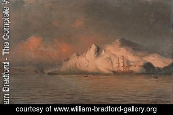 William Bradford - The Panther Among Icebergs